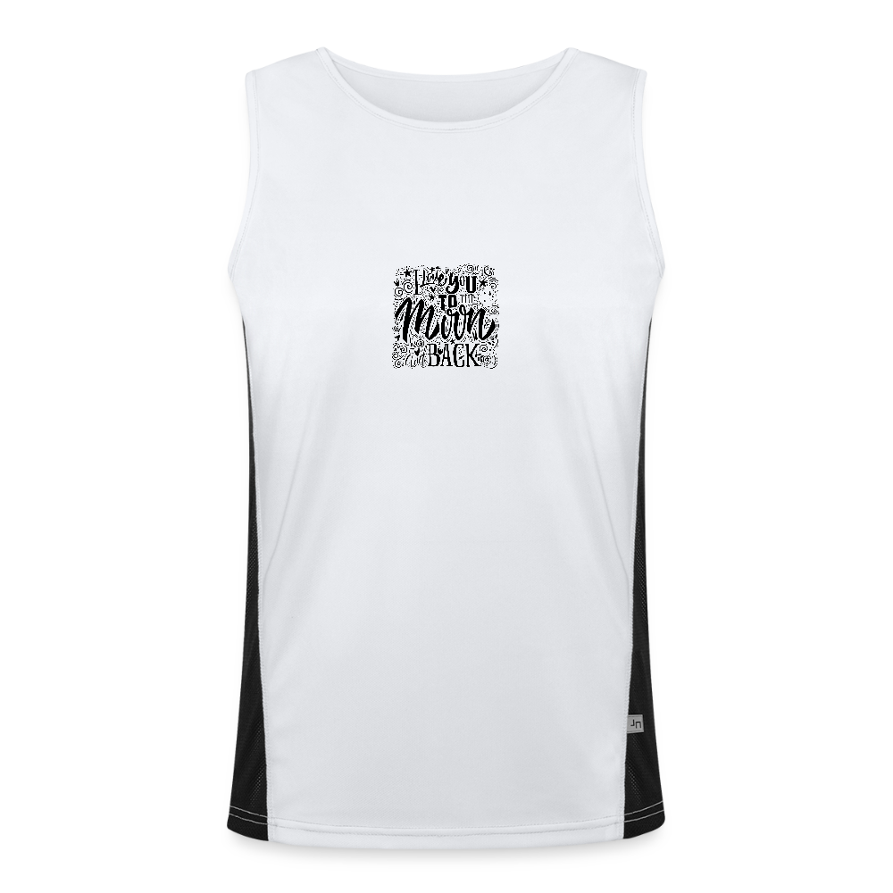 Functionele contrasterende tanktop voor mannen - wit/zwart
