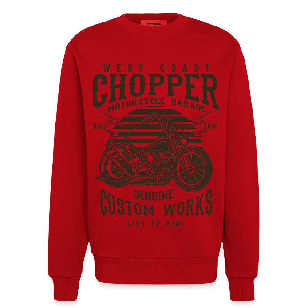 Organic relaxed crewneck made in EU - rood