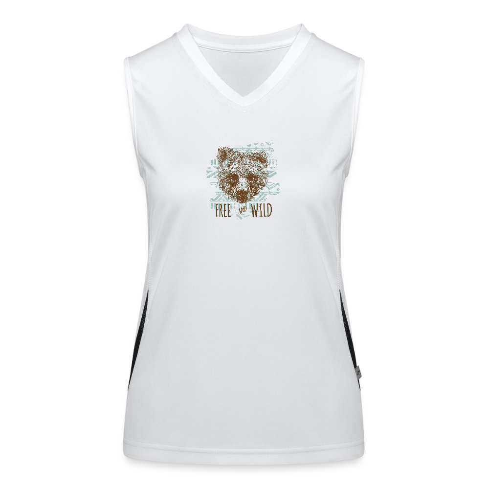 Functionele contrasterende tanktop voor vrouwen - wit/zwart