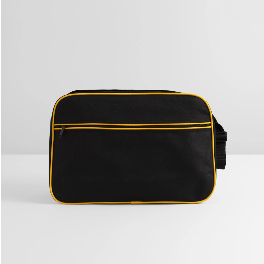 Retro-tas - zwart/goud geel
