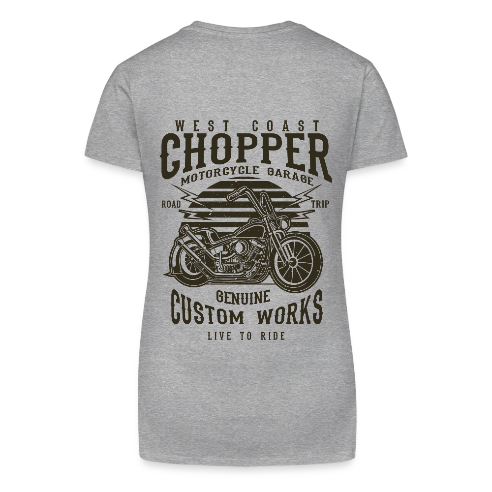 Bio vrouwen T-shirt met V-hals - grijs gemêleerd