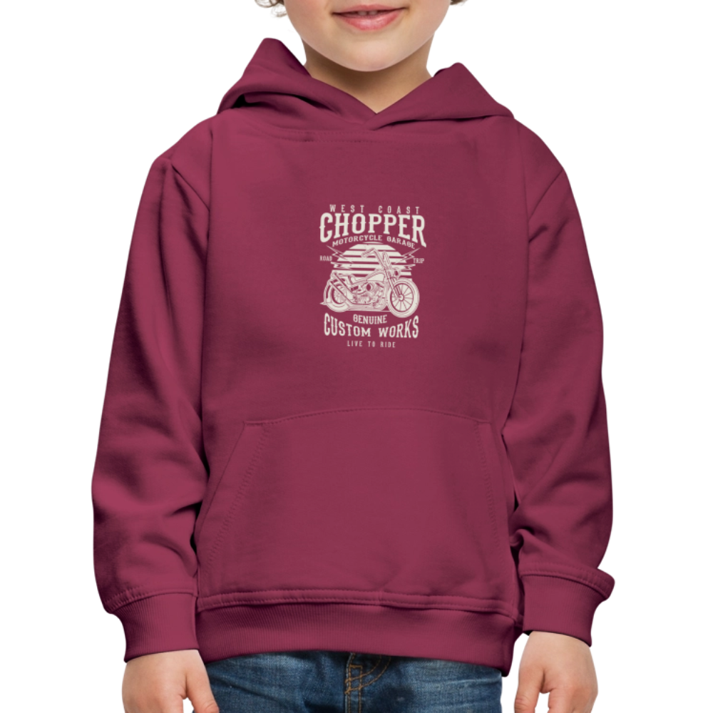 Kinderen trui Premium met capuchon - bordeaux