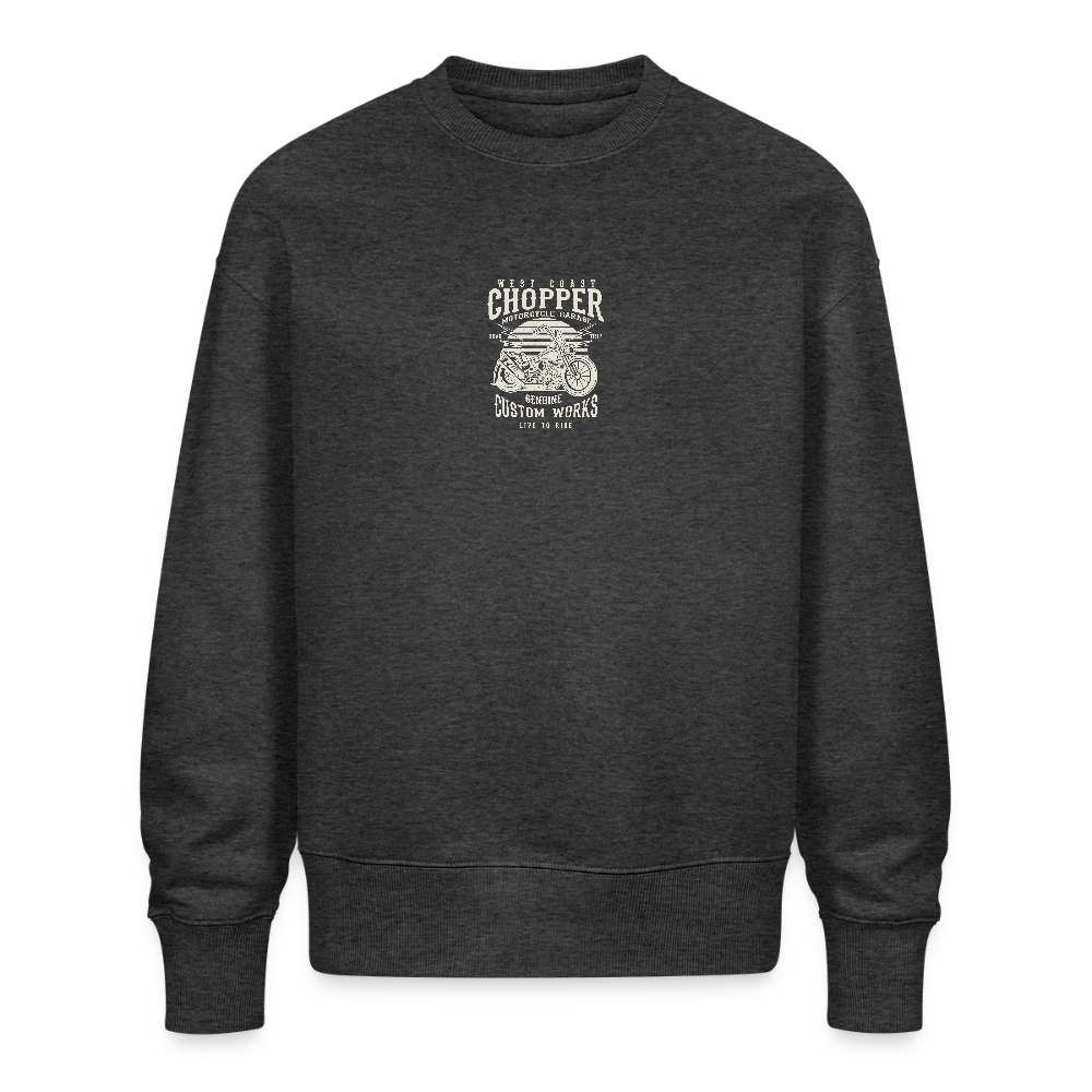 Stanley/Stella Uniseks oversize bio-sweater RADDER - donkergrijs gemêleerd