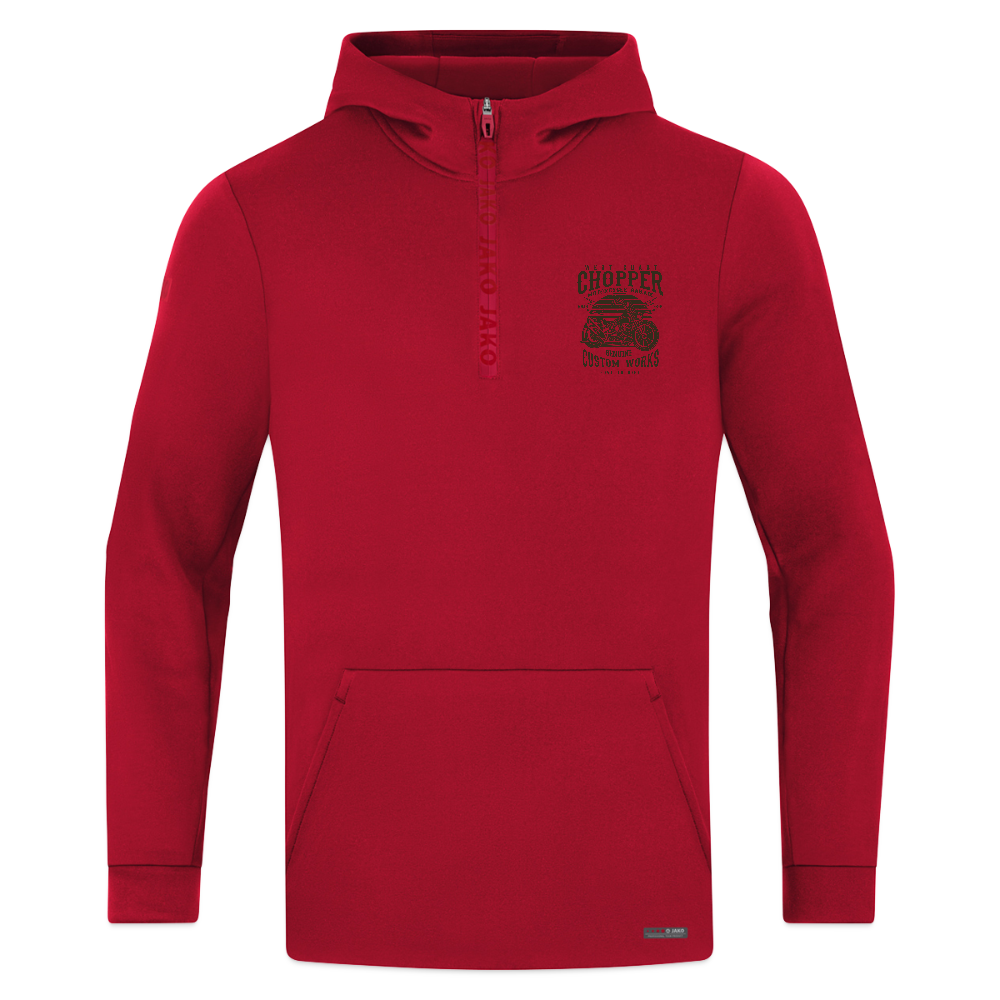 JAKO Ziphoodie Pro Casual - donkerrood