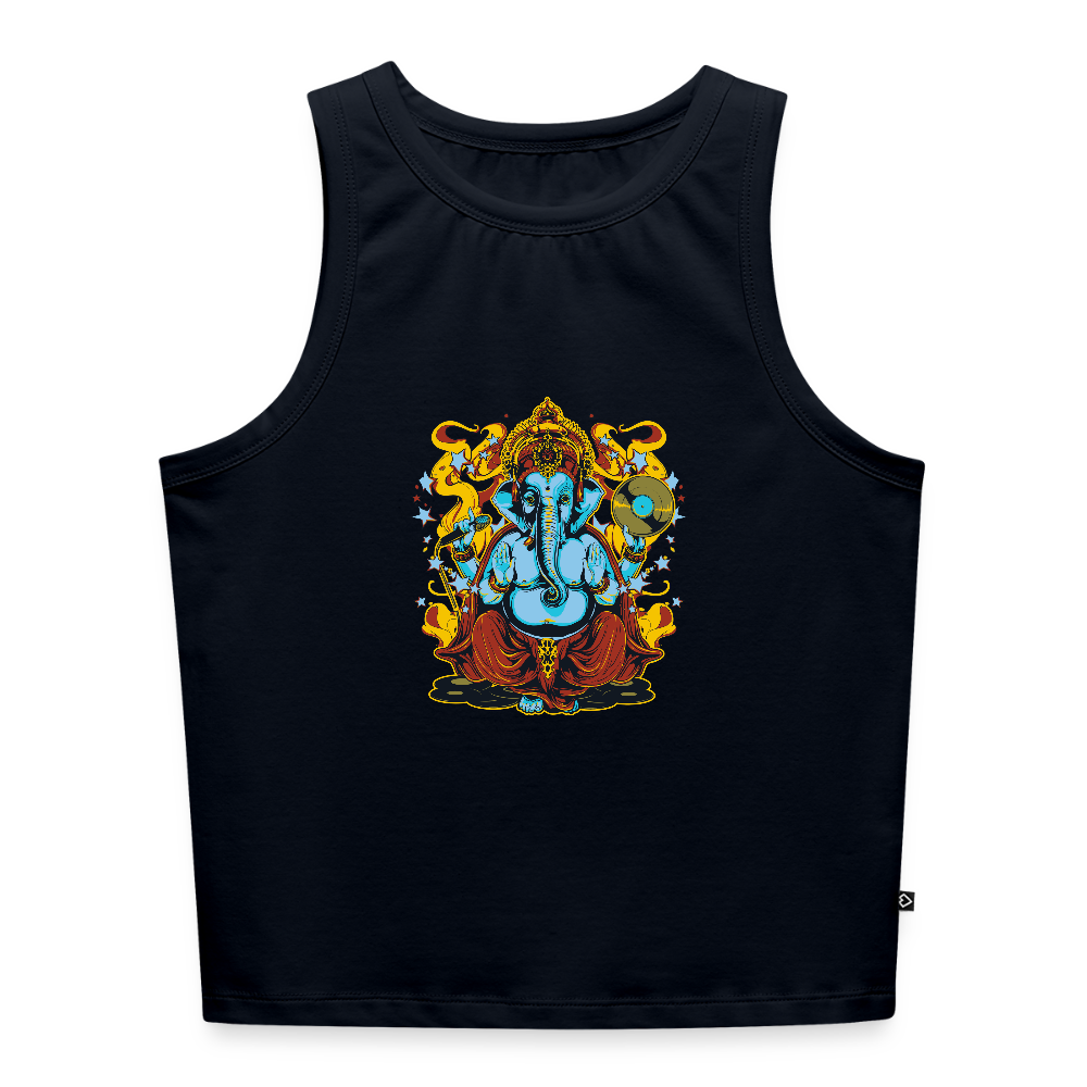 Vrouwen cropped tanktop - navy