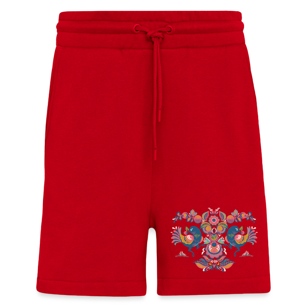 Organic relaxed shorts made in EU - rood