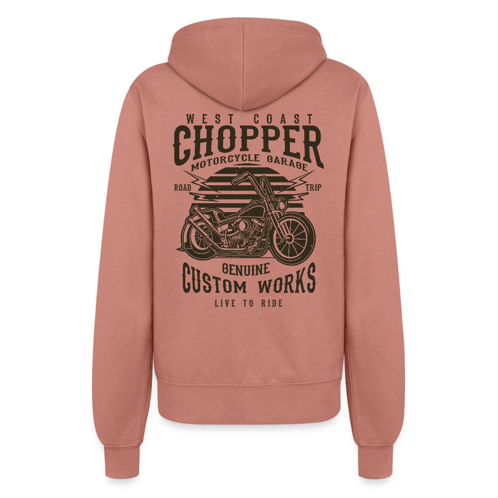 Vrouwen ziphoodie - altrosa