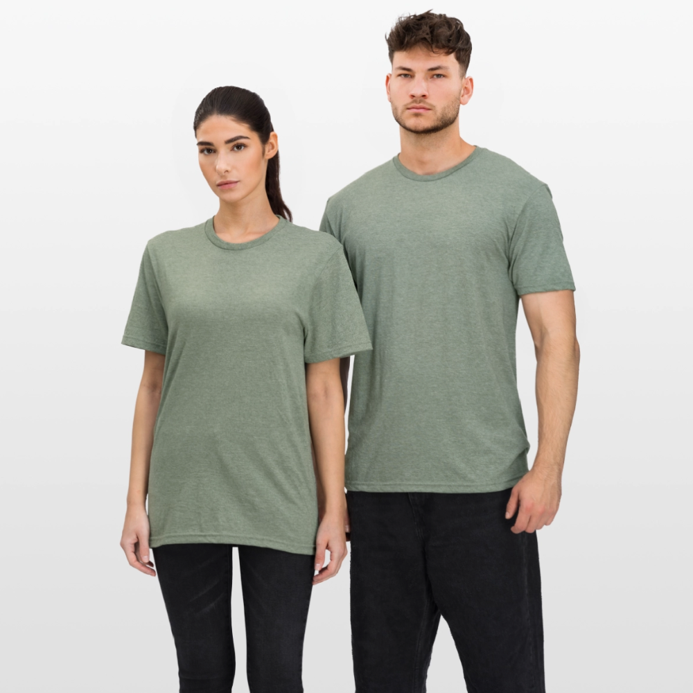Unisex Polycotton T-shirt - legergroen gemêleerd