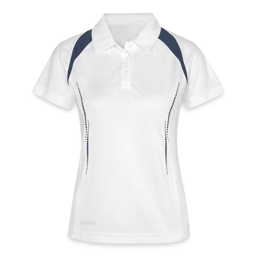 Vrouwen polo ademend - wit/navy