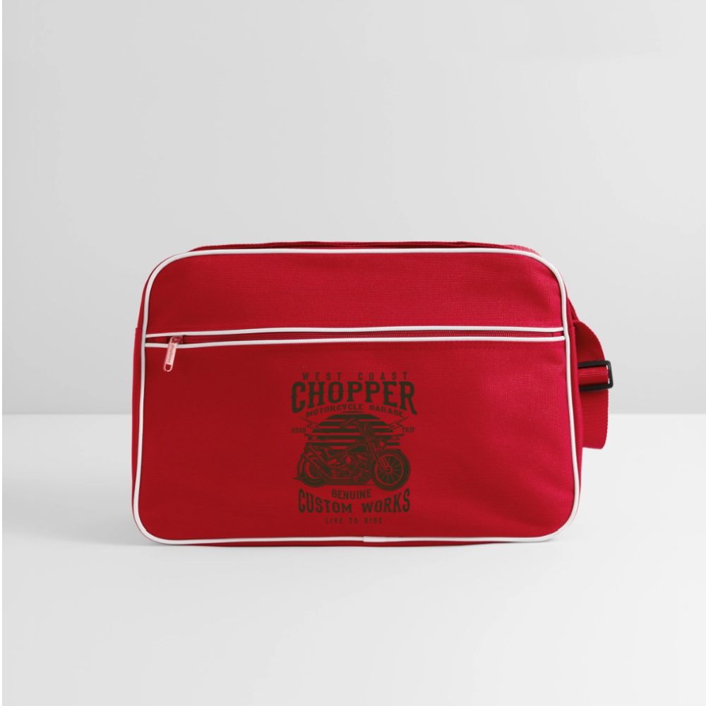 Retro-tas - rood/wit