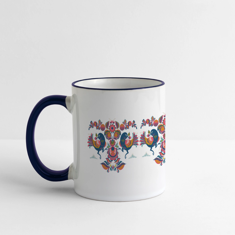 Panoramamok - wit/kobalt blauw
