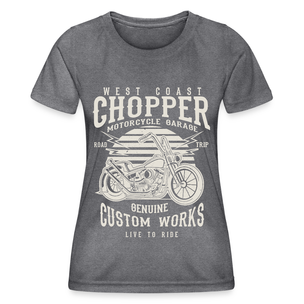 Functioneel T-shirt voor vrouwen - donkere melange