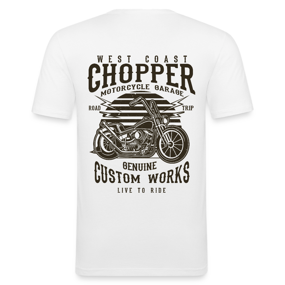 Mannen slim fit T-shirt - wit
