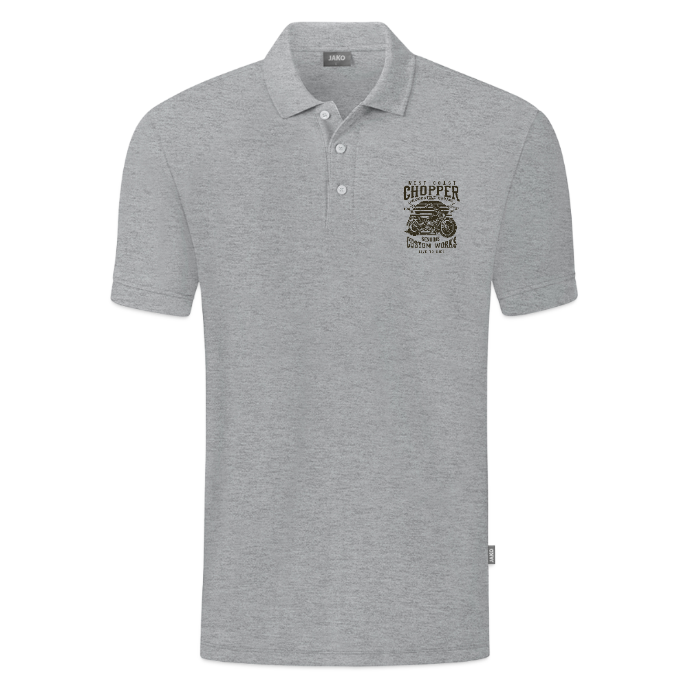JAKO Mannen Polo Organic - grijs gemêleerd