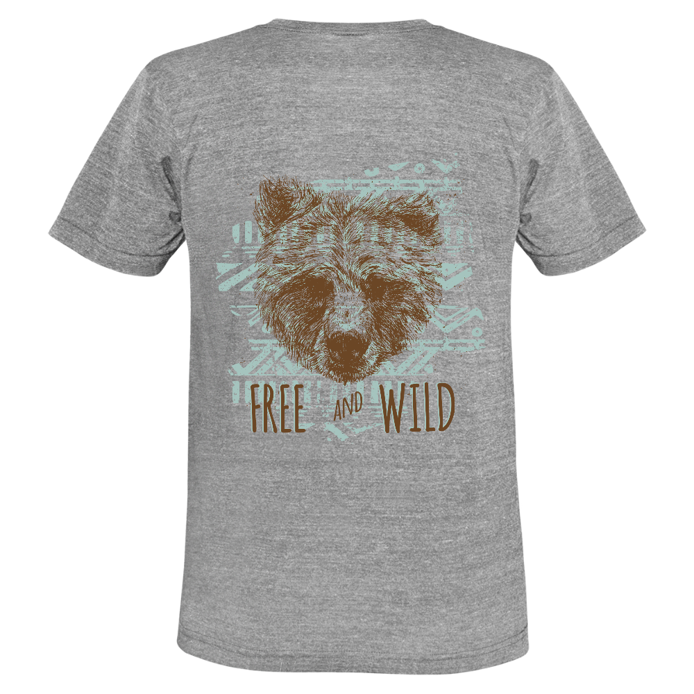 Unisex tri-blend T-shirt van Bella + Canvas - grijs gemêleerd