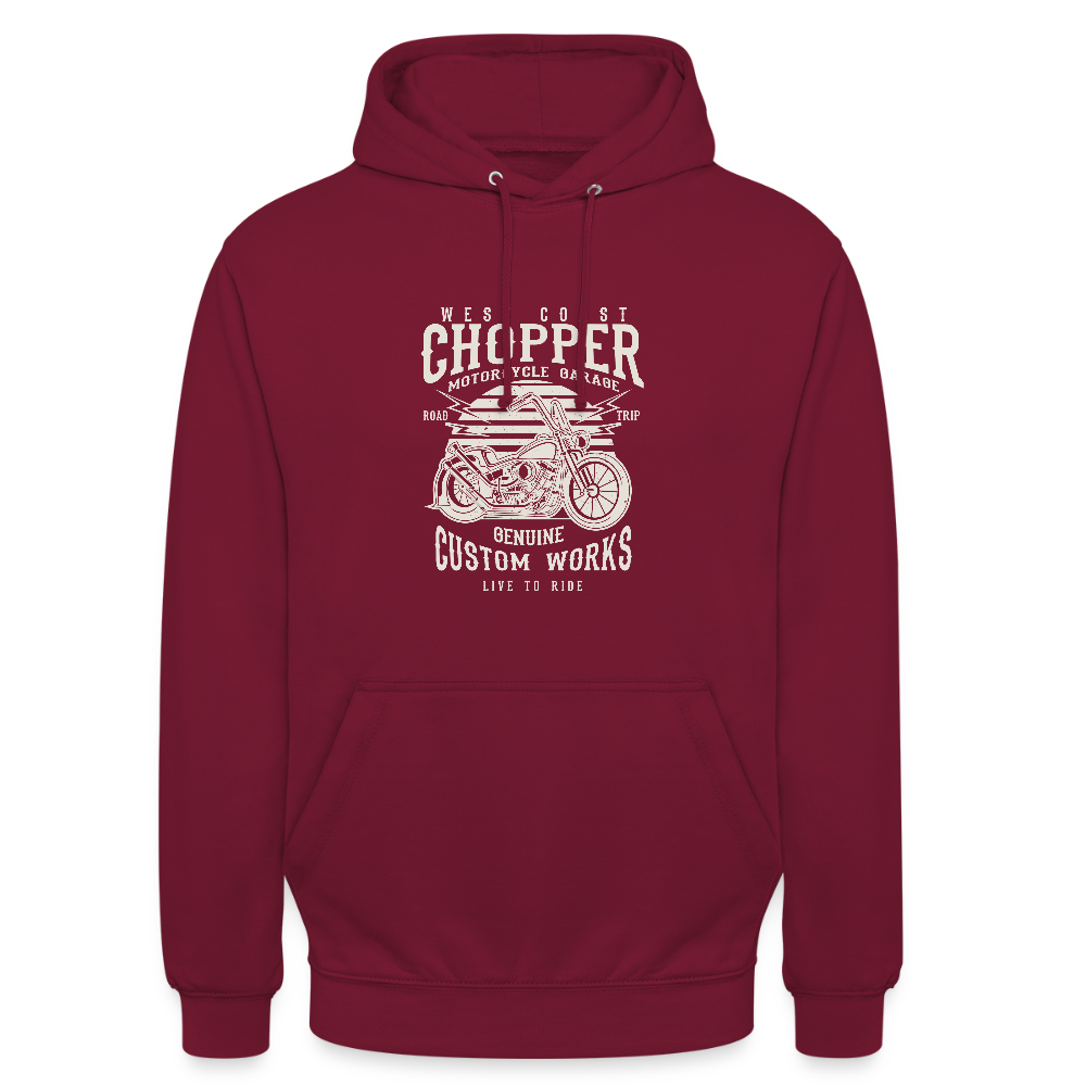 Hoodie unisex - bordeaux