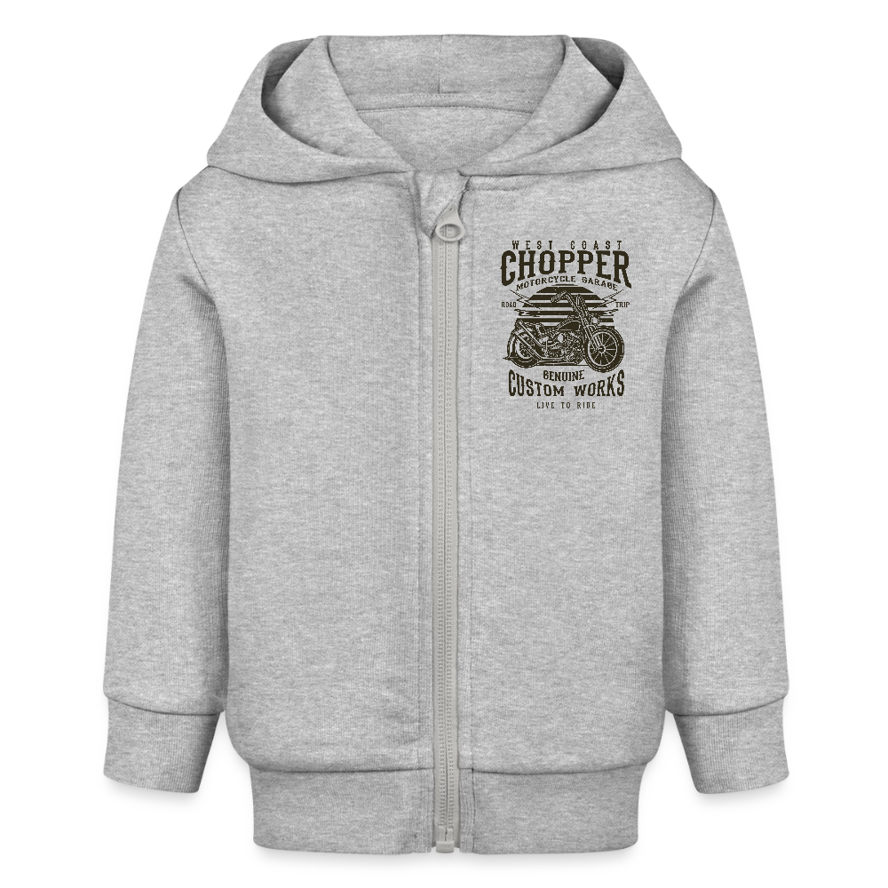Stanley/Stella Bio zip-hoodie BABY CONNECTOR - grijs gemêleerd