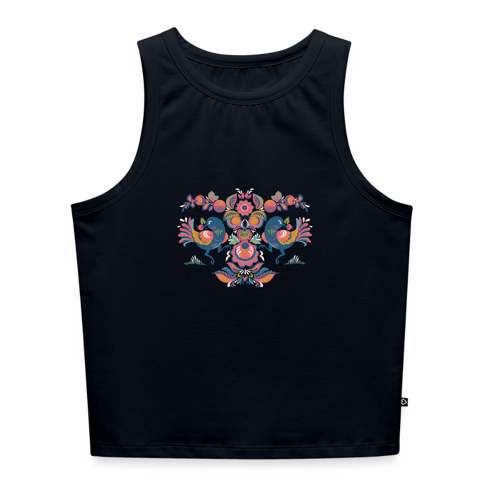 Vrouwen cropped tanktop - navy