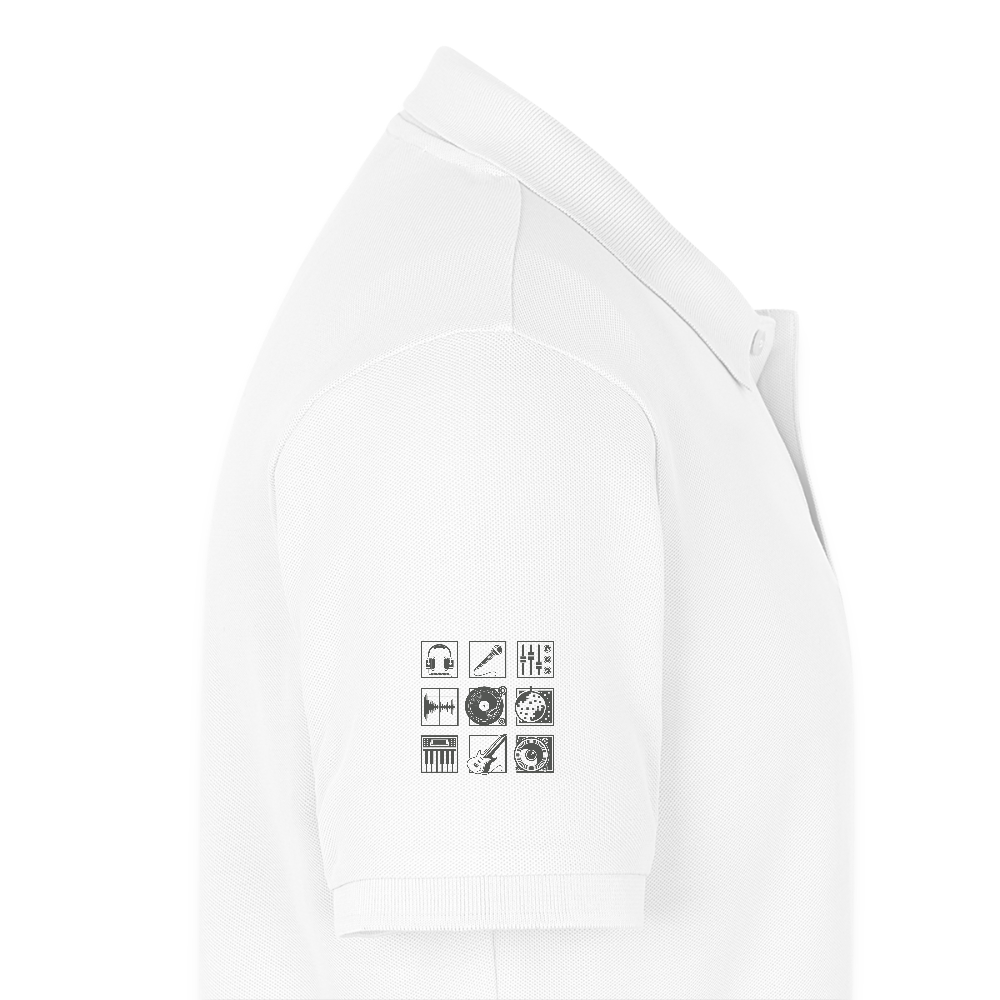 Mannen Premium Bio Poloshirt - wit