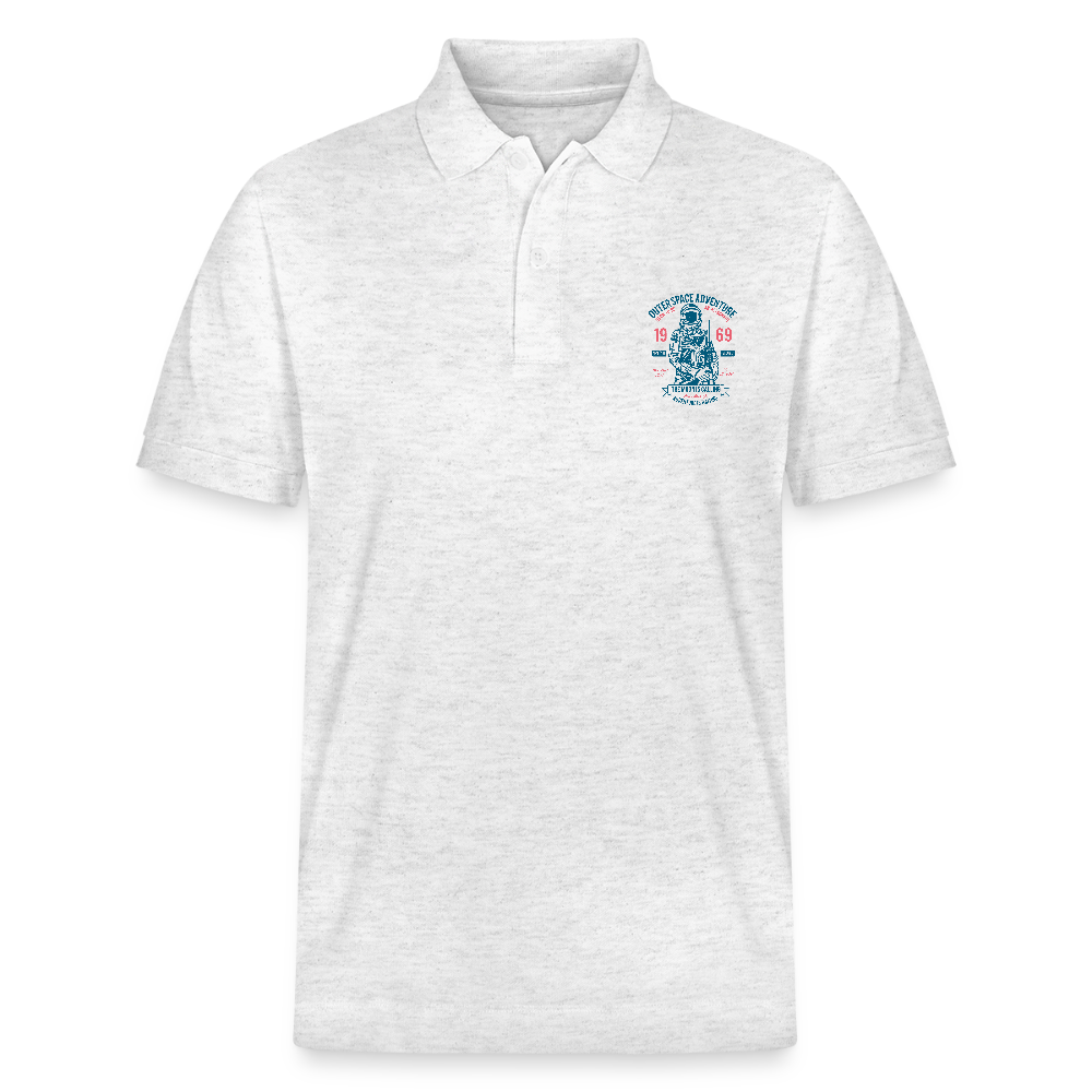 Stanley/Stella uniseks bio poloshirt PREPSTER - heather wit