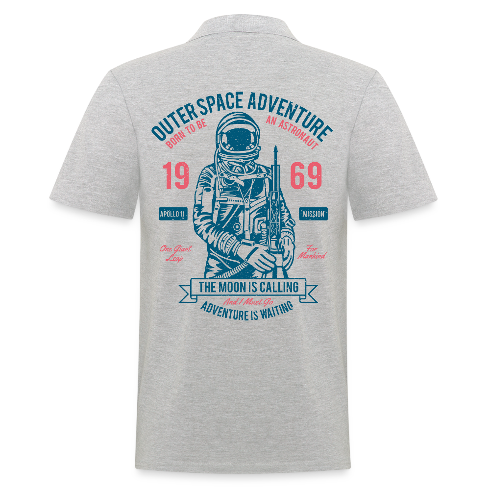 Mannen poloshirt - grijs gemêleerd