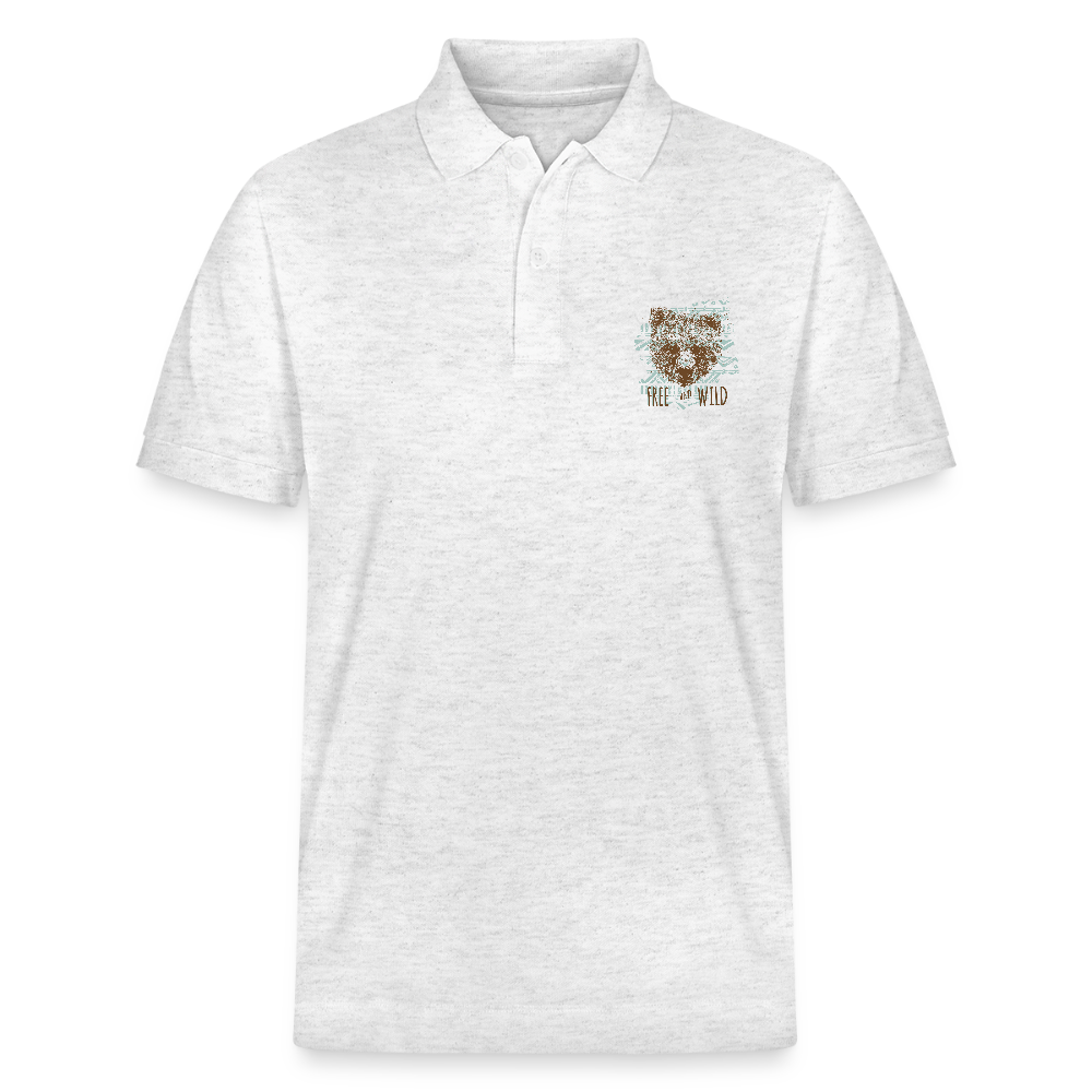 Stanley/Stella uniseks bio poloshirt PREPSTER - heather wit