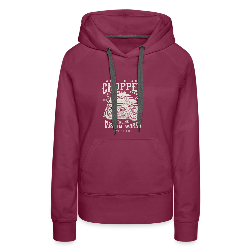Vrouwen Premium hoodie - bordeaux