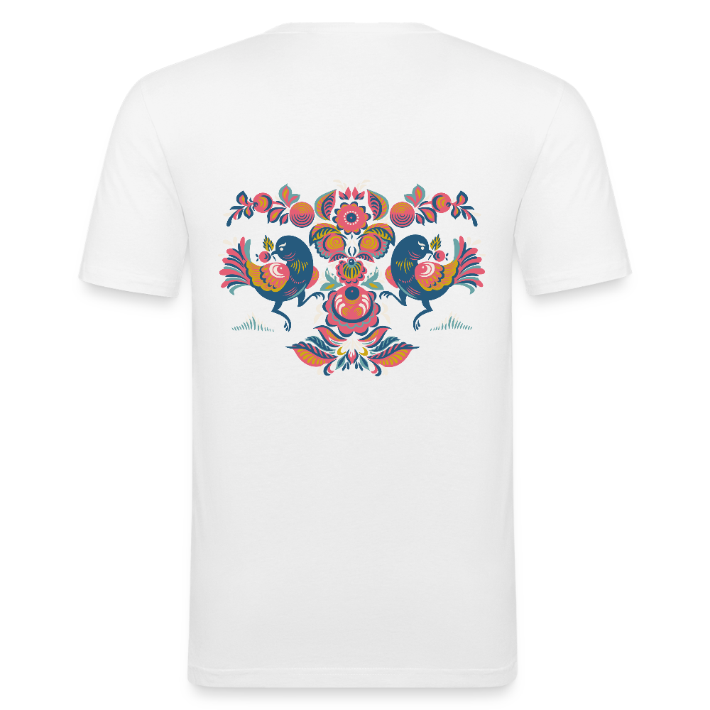 Mannen slim fit T-shirt - wit