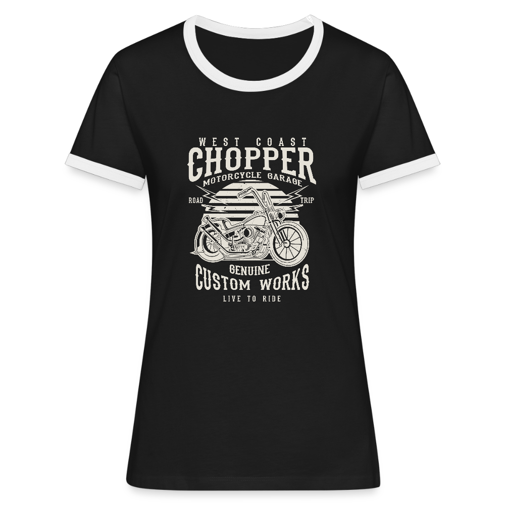 Vrouwen contrastshirt - zwart/wit