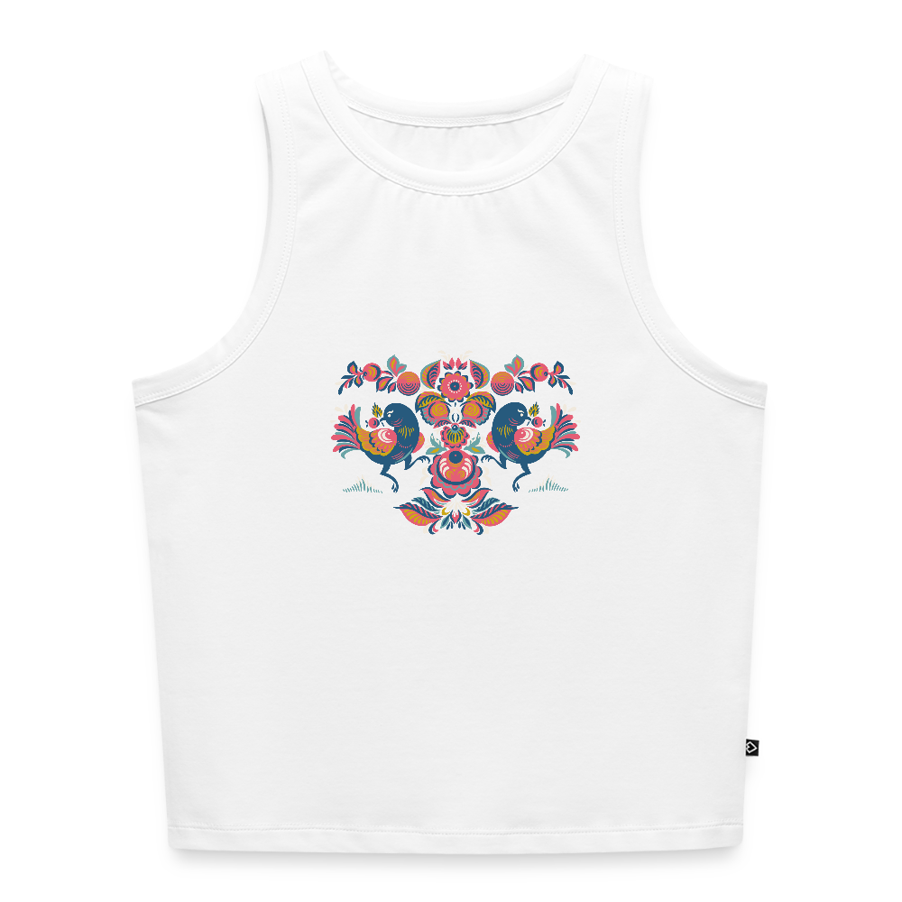 Vrouwen cropped tanktop - wit