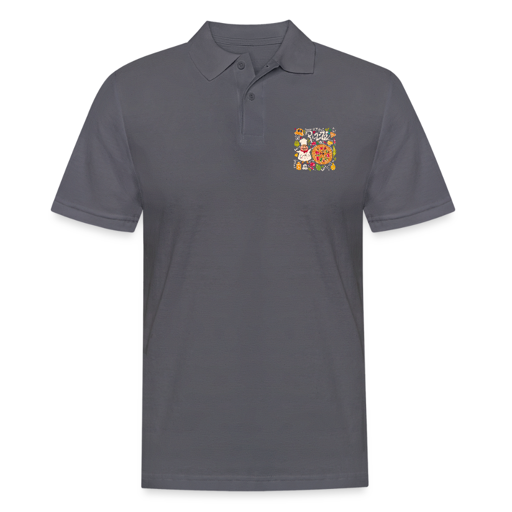 Mannen poloshirt - houtskool