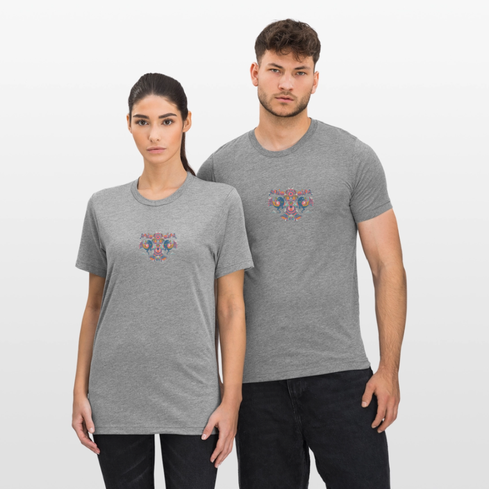 Unisex tri-blend T-shirt van Bella + Canvas - grijs gemêleerd