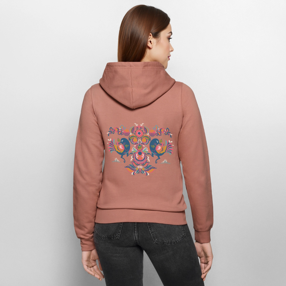 Vrouwen ziphoodie - altrosa