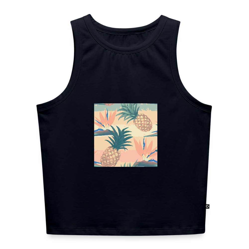 Vrouwen cropped tanktop - navy