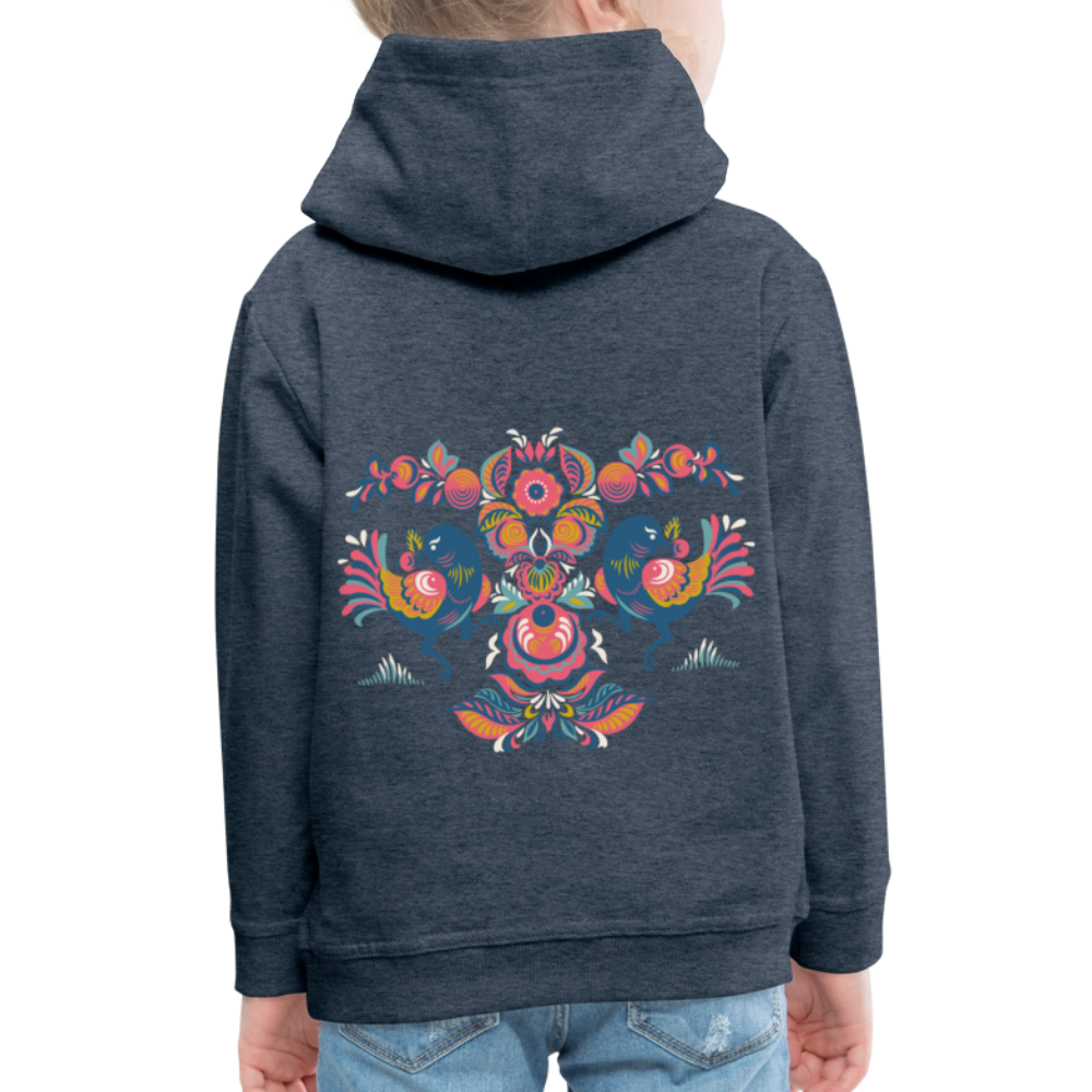 Kinderen trui Premium met capuchon - jeansblauw