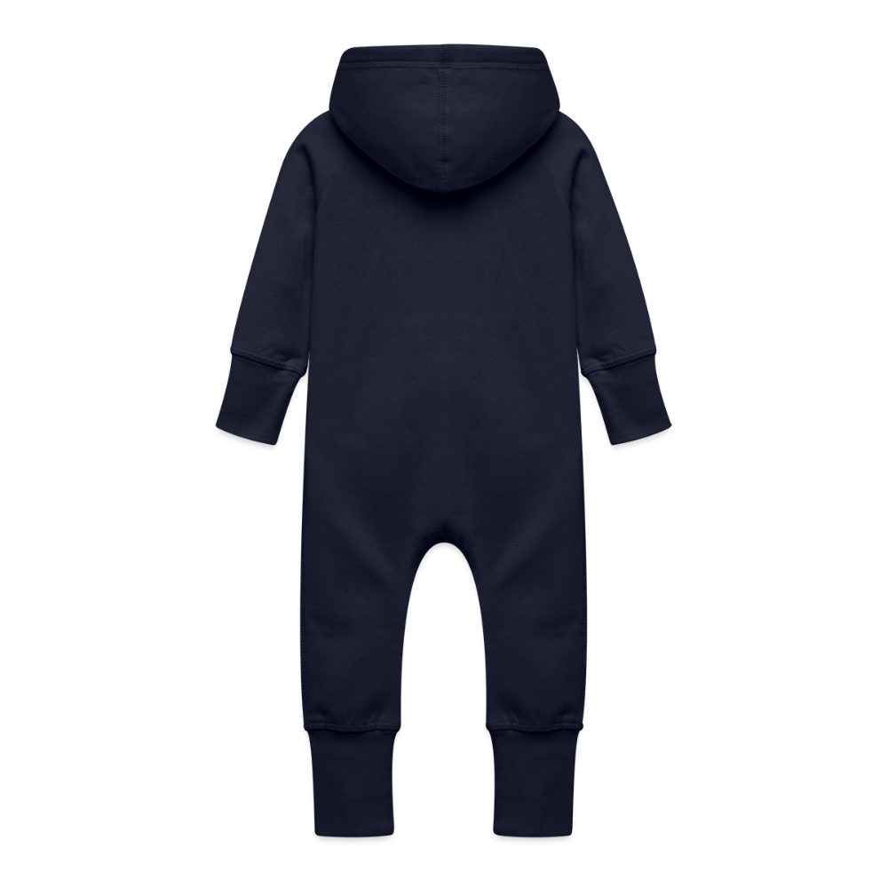 Baby bio sweat kruippakje met capuchon - navy