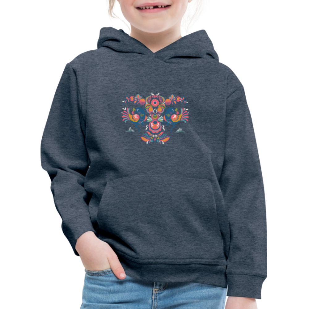 Kinderen trui Premium met capuchon - jeansblauw