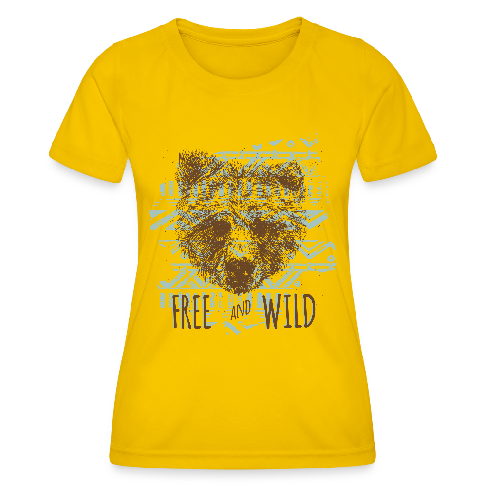 Functioneel T-shirt voor vrouwen - eigeel