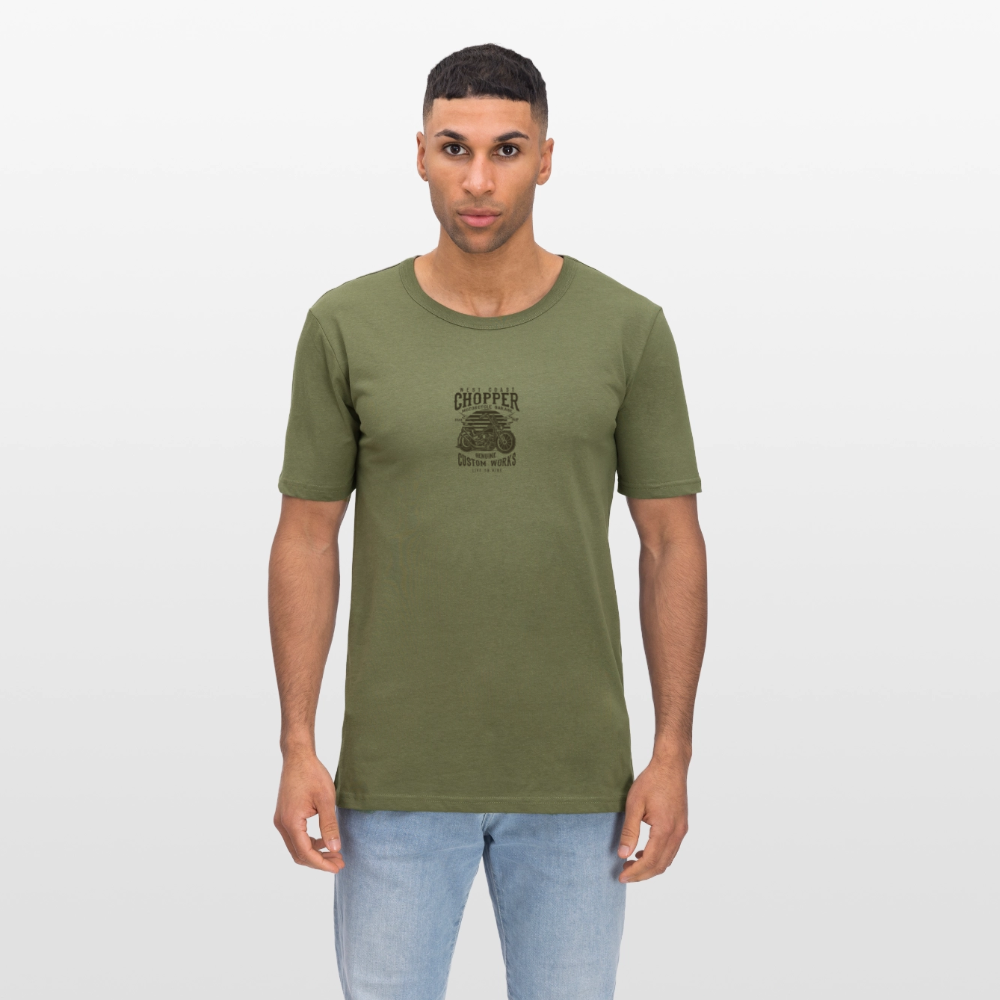 Mannen slim fit T-shirt - kakigroen