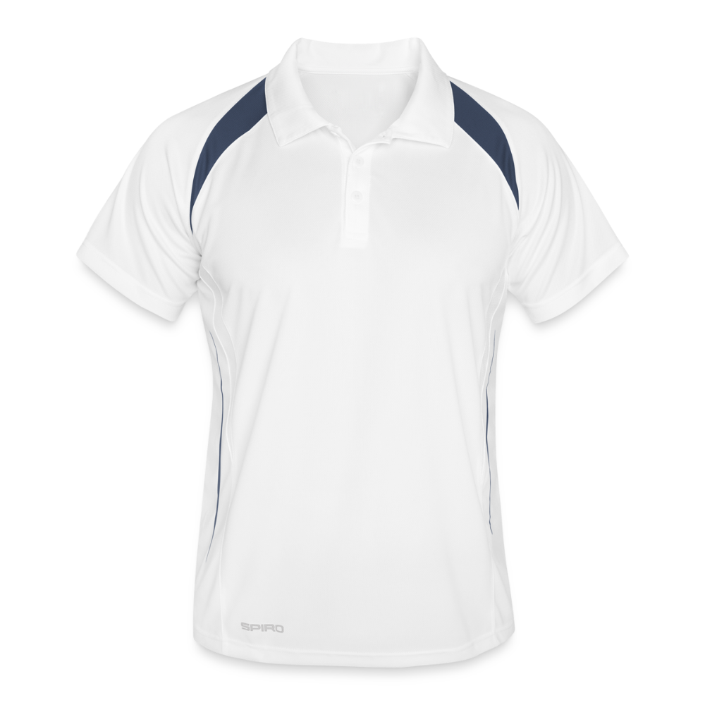 Mannen polo ademend - wit/navy