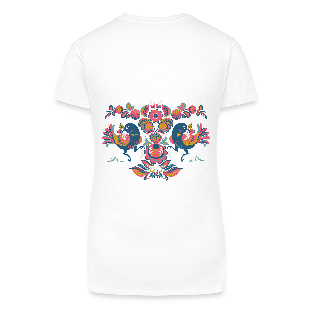 Bio vrouwen T-shirt met V-hals - wit