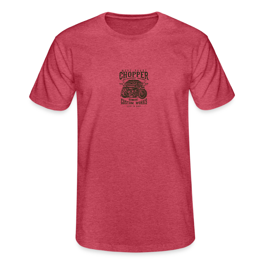 Mannen T-shirt van Fruit of the Loom - rood gemêleerd