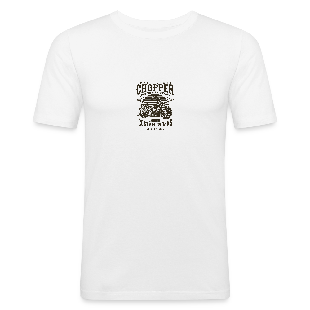 Mannen slim fit T-shirt - wit