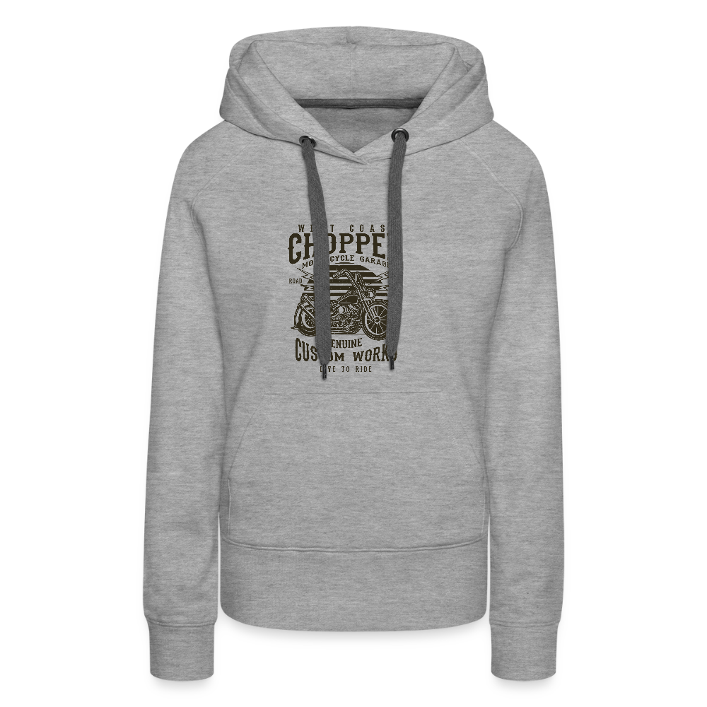 Vrouwen Premium hoodie - grijs gemêleerd