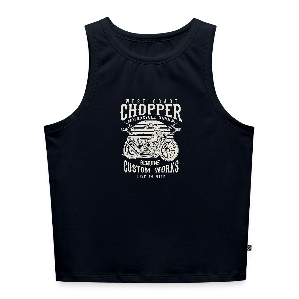 Vrouwen cropped tanktop - navy