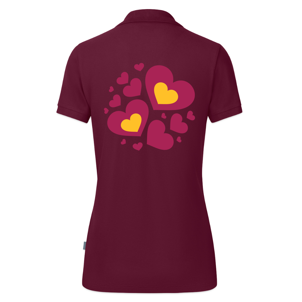 JAKO Vrouwen polo Organic - wijnrood