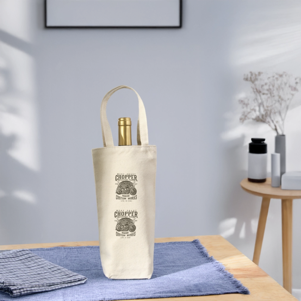 Cadeauzak voor flessen - nature