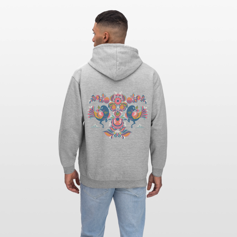 Contrast hoodie - grijs gemêleerd/navy
