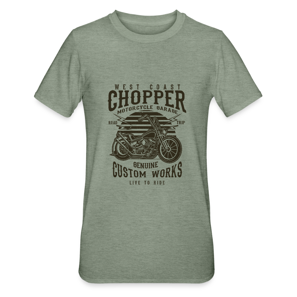 Unisex Polycotton T-shirt - legergroen gemêleerd