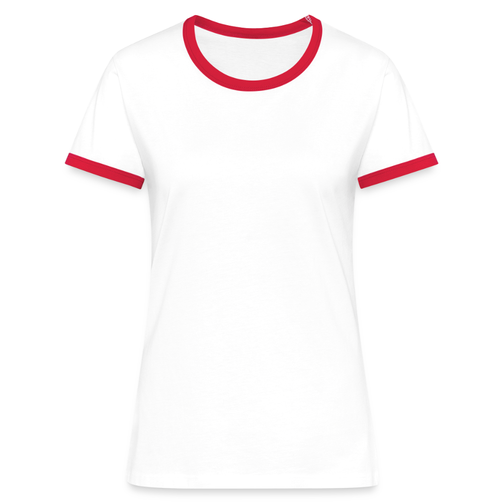 Vrouwen contrastshirt - wit/rood